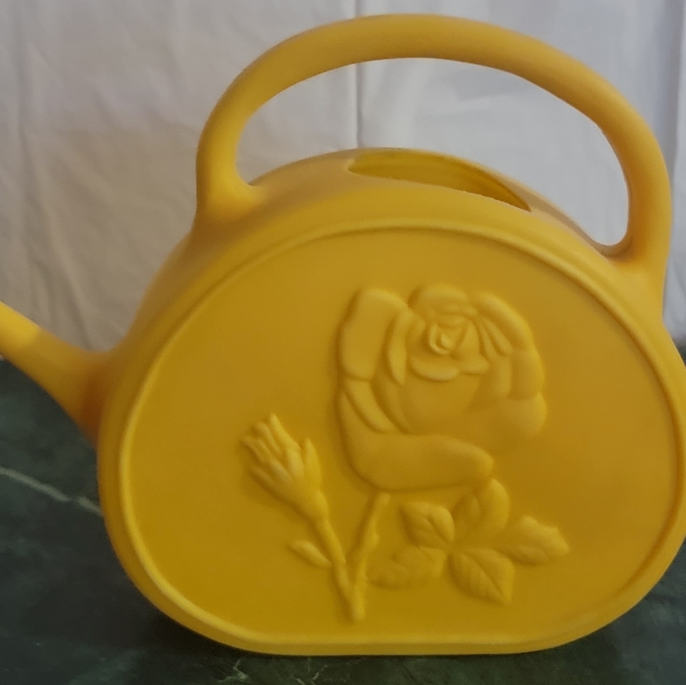 Vtg Union Products Garden Watering Can Leominster MA Rose Flower